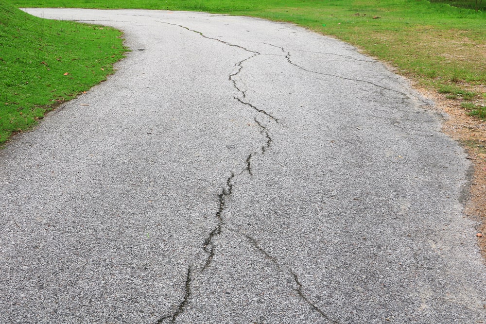 Crack in Concrete Driveway